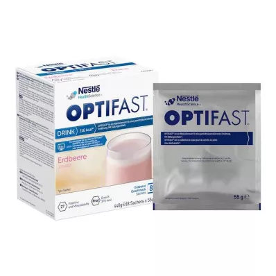 OPTIFAST Drikkejordbærpulver, 8X55 g