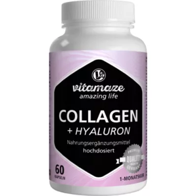 COLLAGEN 300 mg+Hyaluron 100 mg høydosekapsler, 60 stk