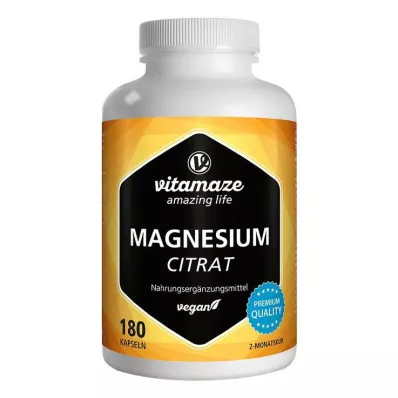 MAGNESIUMCITRAT 360 mg veganske kapsler, 180 stk
