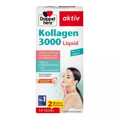 Doppelherz Collagen 3000 Liquid Sticks, 14 stk Doppelherz Collagen 3000 Liquid Sticks, 14 stk