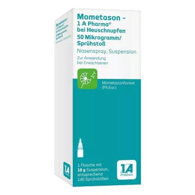 MOMETASON 1A Phar.b.Høysnue 50μg/Spr.sjokk 140, 18 g