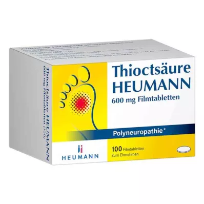 THIOCTSÄURE HEUMANN 600 mg filmdrasjerte tabletter, 100 stk THIOCTSÄURE HEUMANN 600 mg filmdrasjerte tabletter, 100 stk