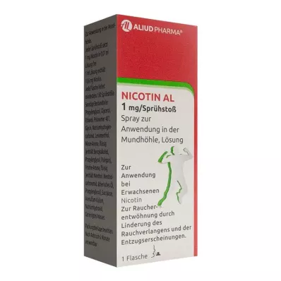 NICOTIN AL 1 mg/spray puffspray til bruk i munnhulen, 1 stk