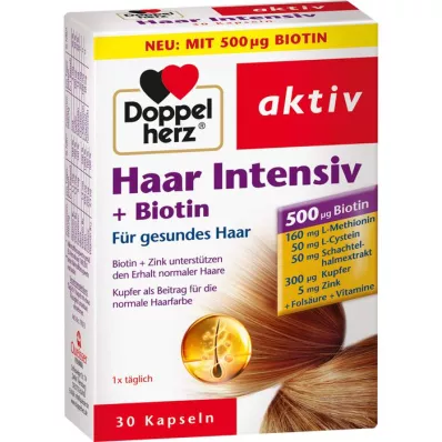DOPPELHERZ Hair Intensive+Biotin kapsler, 30 kapsler