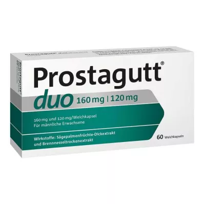 Prostagutt duo 160 mg/120 mg myke kapsler, 60 stk Prostagutt duo 160 mg/120 mg myke kapsler, 60 stk