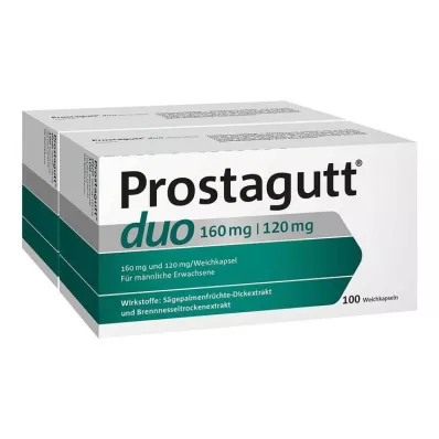 Prostagutt duo 160 mg/120 mg myke kapsler, 200 stk Prostagutt duo 160 mg/120 mg myke kapsler, 200 stk