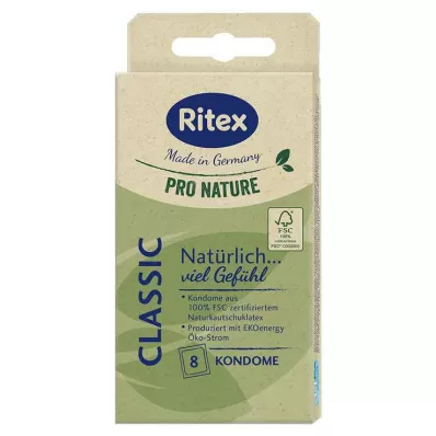 Ritex Pro Nature Classic Condoms, 8 stk Ritex Pro Nature Classic Condoms, 8 stk