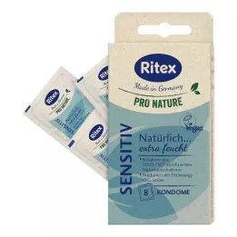 RITEX PRO NATURE SENSITIV Kondomer, 8 stk