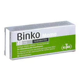 BINKO Memo 40 mg filmdrasjerte tabletter, 30 stk