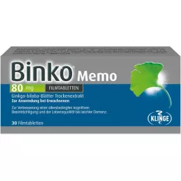 BINKO Memo 80 mg filmdrasjerte tabletter, 30 stk