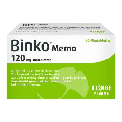Binko Memo 120 mg filmdrasjerte tabletter, 60 stk Binko Memo 120 mg filmdrasjerte tabletter, 60 stk