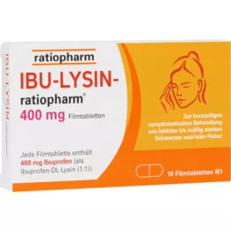 IBU-LYSIN-ratiopharm 400 mg filmdrasjerte tabletter, 10 stk