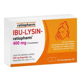 IBU-LYSIN-ratiopharm 400 mg filmdrasjerte tabletter, 10 stk
