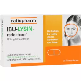IBU-LYSIN-ratiopharm 293 mg filmdrasjerte tabletter, 20 stk