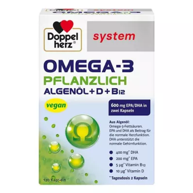 Doppelherz Omega-3 plantebaserte systemkapsler, 120 stk Doppelherz Omega-3 plantebaserte systemkapsler, 120 stk