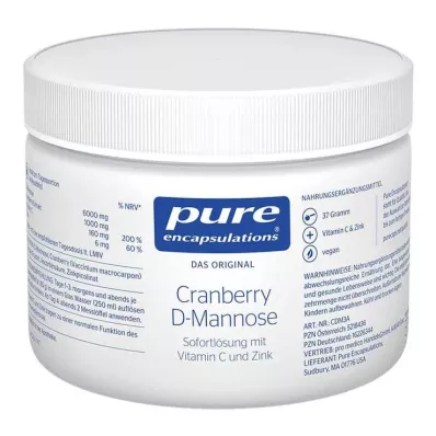 PURE ENCAPSULATIONS D-mannosepulver av tranebær, 37 g