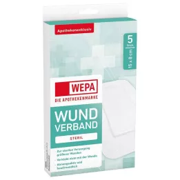 WEPA Sårbandasje 8x15 cm steril, 5 stk