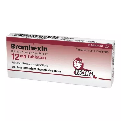 Bromhexine HERMES Medicines® 12 mg tabletter, 20 stk