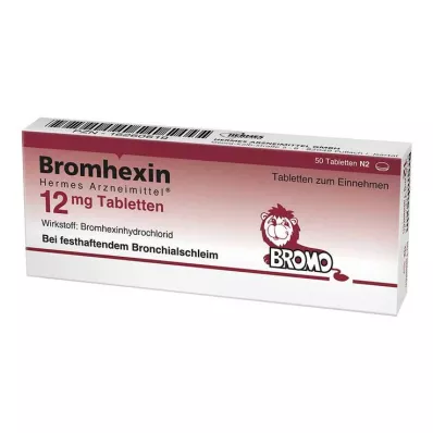 Bromhexine HERMES Medicines® 12 mg tabletter, 50 stk Bromhexine HERMES Medicines® 12 mg tabletter, 50 stk
