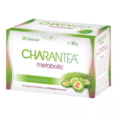Charantea teposer metabolsk sitron/mynte, 20 stk Charantea teposer metabolsk sitron/mynte, 20 stk