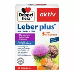 DOPPELHERZ Lever plus med kolin+sink kapsler, 30 stk
