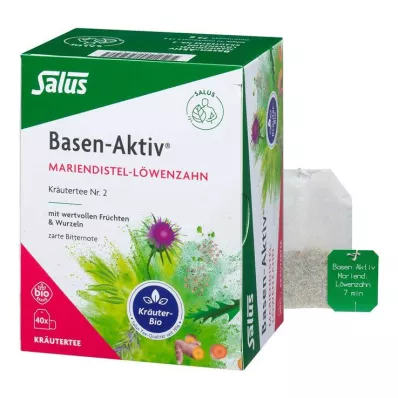 Base Active Tea nr. 2 Mariend.-løvetann Organic Salus, 40 stk Base Active Tea nr. 2 Mariend.-løvetann Organic Salus, 40 stk