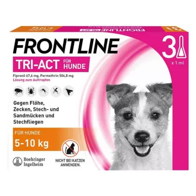 FRONTLINE Tri-Act løsning for drypp på hunder 5-10 kg, 3 stk FRONTLINE Tri-Act løsning for drypp på hunder 5-10 kg, 3 stk
