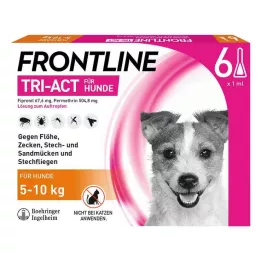 FRONTLINE Tri-Act Drop-on-løsning for hunder 5-10 kg, 6 stk