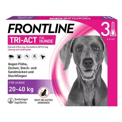 FRONTLINE Tri-Act Drop-on-løsning for hunder 20-40 kg, 3 stk