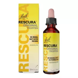 BACHBLÜTEN Original Rescura-dråper uten alkohol, 20 ml