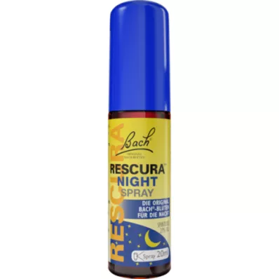 BACHBLÜTEN Original Rescura Night Spray med alkohol, 20 ml