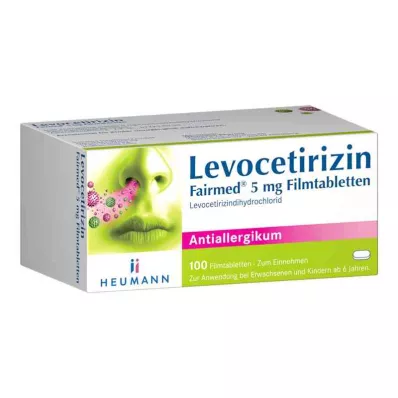 Levocetirizine Fairmed 5 mg filmdrasjerte tabletter (100 stykker)