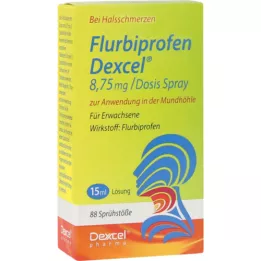 FLURBIPROFEN Dexcel 8,75 mg/dos.spray munnhule, 15 ml