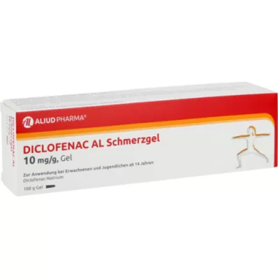 DICLOFENAC AL Smertegel 10 mg/g, 100 g
