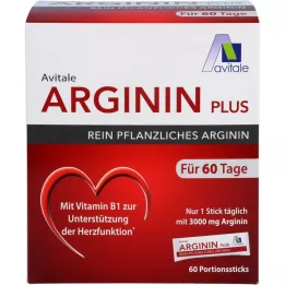 ARGININ PLUS Sticks med vitamin B1+B6+B12+Folsyre, 60X5,9 g