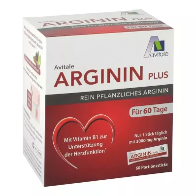 ARGININ PLUS Sticks med vitamin B1+B6+B12+Folsyre, 60X5,9 g
