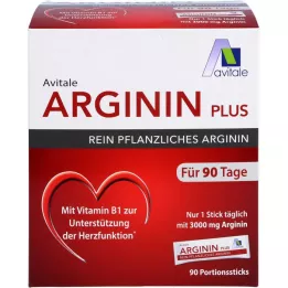 ARGININ PLUS Sticks med vitamin B1+B6+B12+Folsyre, 90X5,9 g