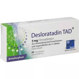 DESLORATADIN TAD 5 mg filmdrasjerte tabletter, 20 stk