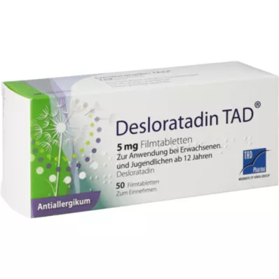DESLORATADIN TAD 5 mg filmdrasjerte tabletter, 50 stk