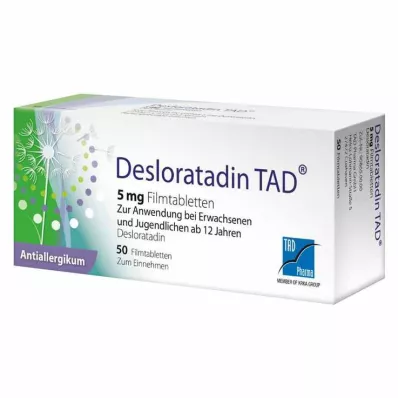 DESLORATADIN TAD 5 mg filmdrasjerte tabletter, 50 stk