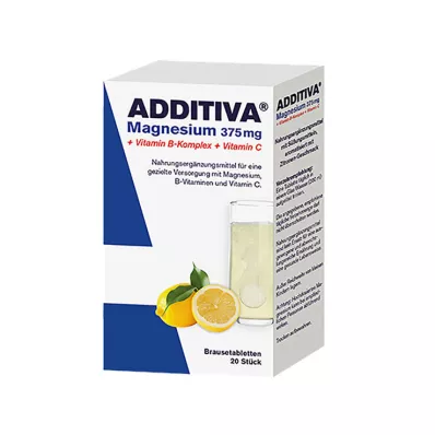 ADDITIVA Magnesium 375 mg + vitamin B-kompleks + vitamin C, 20X6 g ADDITIVA Magnesium 375 mg + vitamin B-kompleks + vitamin C, 20X6 g