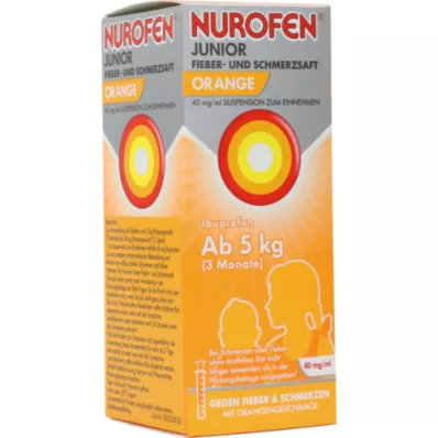 NUROFEN Junior feber- og smertesaft appelsin 40 mg/ml, 100 ml