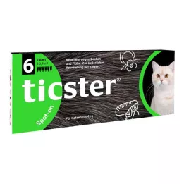 TICSTER Spot-on væske for katter opp til 4 kg, 6X0,4 ml