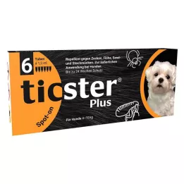 TICSTER Plus Spot-on-løsning for hund 4-10 kg, 6X1,2 ml
