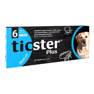 Ticster Plus Spot-on løsning for hunder over 25 kg (6x4,8 ml) Ticster Plus Spot-on løsning for hunder over 25 kg (6x4,8 ml)