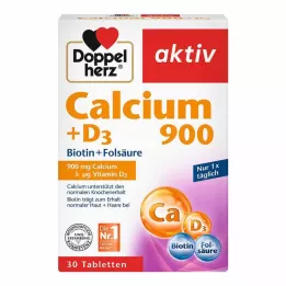 DOPPELHERZ Kalsium 900+D3 tabletter, 30 stk