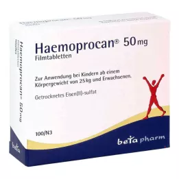 HAEMOPROCAN 50 mg filmdrasjerte tabletter, 100 stk