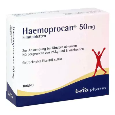 HAEMOPROCAN 50 mg filmdrasjerte tabletter, 100 stk HAEMOPROCAN 50 mg filmdrasjerte tabletter, 100 stk