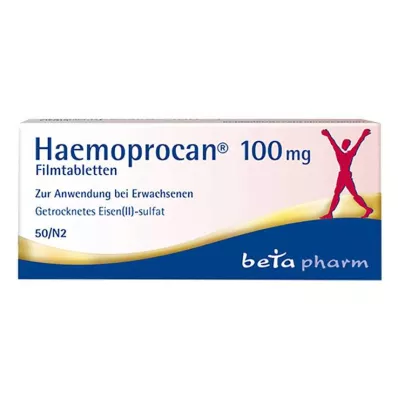 HAEMOPROCAN 100 mg filmdrasjerte tabletter, 50 stk HAEMOPROCAN 100 mg filmdrasjerte tabletter, 50 stk