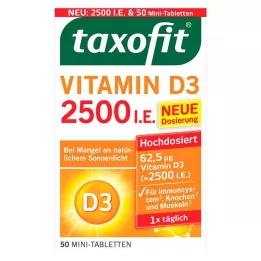 TAXOFIT Vitamin D3 2500 IE tabletter, 50 stk